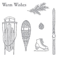 Winter Wishes Wood-Mount Stamp Set by Stampin' Up!