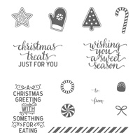 Candy Cane Christmas Wood-Mount Stamp Set