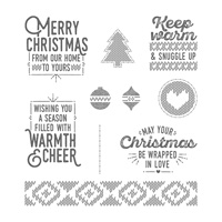 Wrapped in Warmth Wood-Mount Stamp Set
