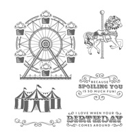 Carousel Birthday Clear-Mount Stamp Set