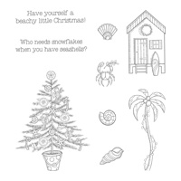 Beachy Little Christmas Clear-Mount Stamp Set