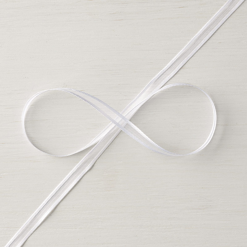   Whisper White 1/4" (6.4 Mm) Organza Ribbon