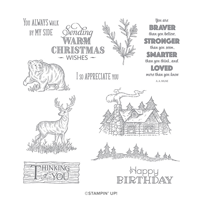 RUSTIC RETREAT CLING STAMP SET by Stampin' Up!